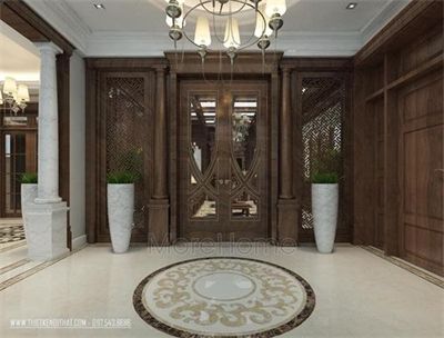 Thiết kế nội thất biệt thự cao cấp gỗ óc chó