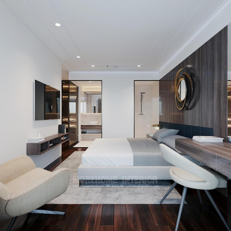 Lựa chọn giường ngủ hiện đại tại phòng ngủ của bố mẹ Thiết kế chung cư