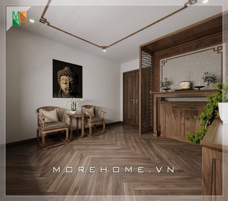 Thiết kế không gian thờ cúng trong nhà đẹp và hợp phong thủy sẽ là sự bày tỏ lòng thành kính của con cháu, với mong muốn được sự chở che, phù hộ của gia tiên