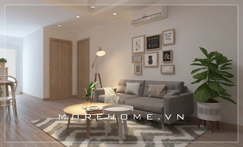 Với kiểu dáng thiết kế hiện đại mẫu thiết kế phòng khách chung cư của Morehome luôn nhận được sự ưu ái và ủng hộ của đông đảo khách hàng.